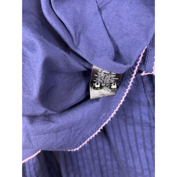 Moulinette Soeurs Anthropologie Dress Women's 8 Navy High Lo Button Up Cocktail - Picture 8 of 12